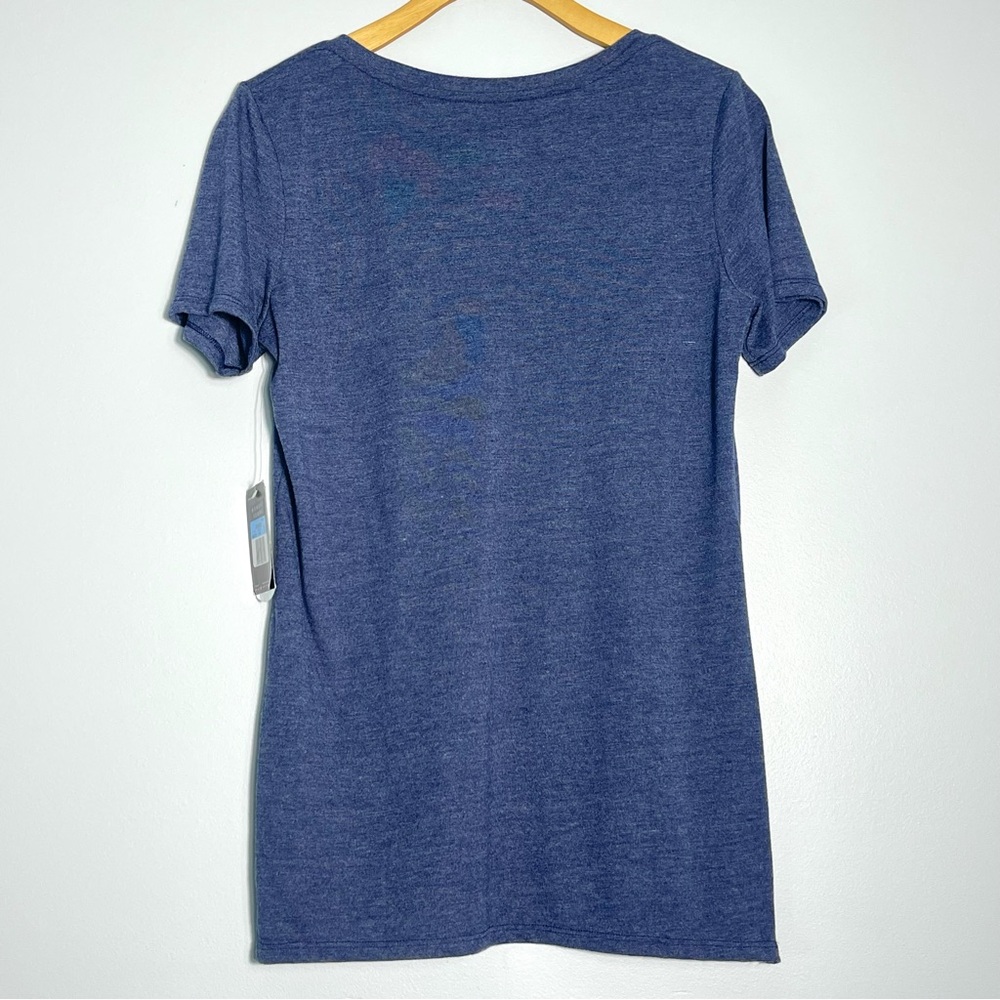 NWT NIKE "The New Tee" Women Heather Navy Blue Illini T-Shirt V-Neck Size Medium - Picture 2 of 9